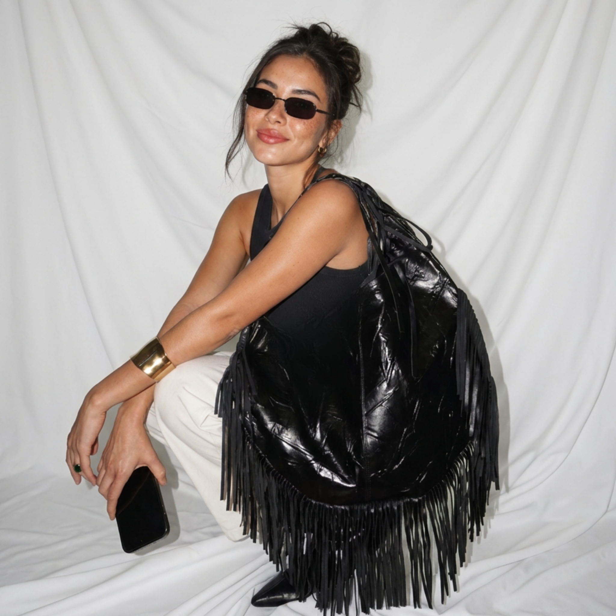 PRE-ORDER: The Fringe Bag in Midnight Black By Carolina Crowley