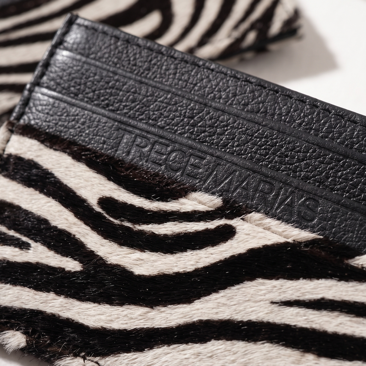 Leather Zebra Print Cardholder By Trece Marias
