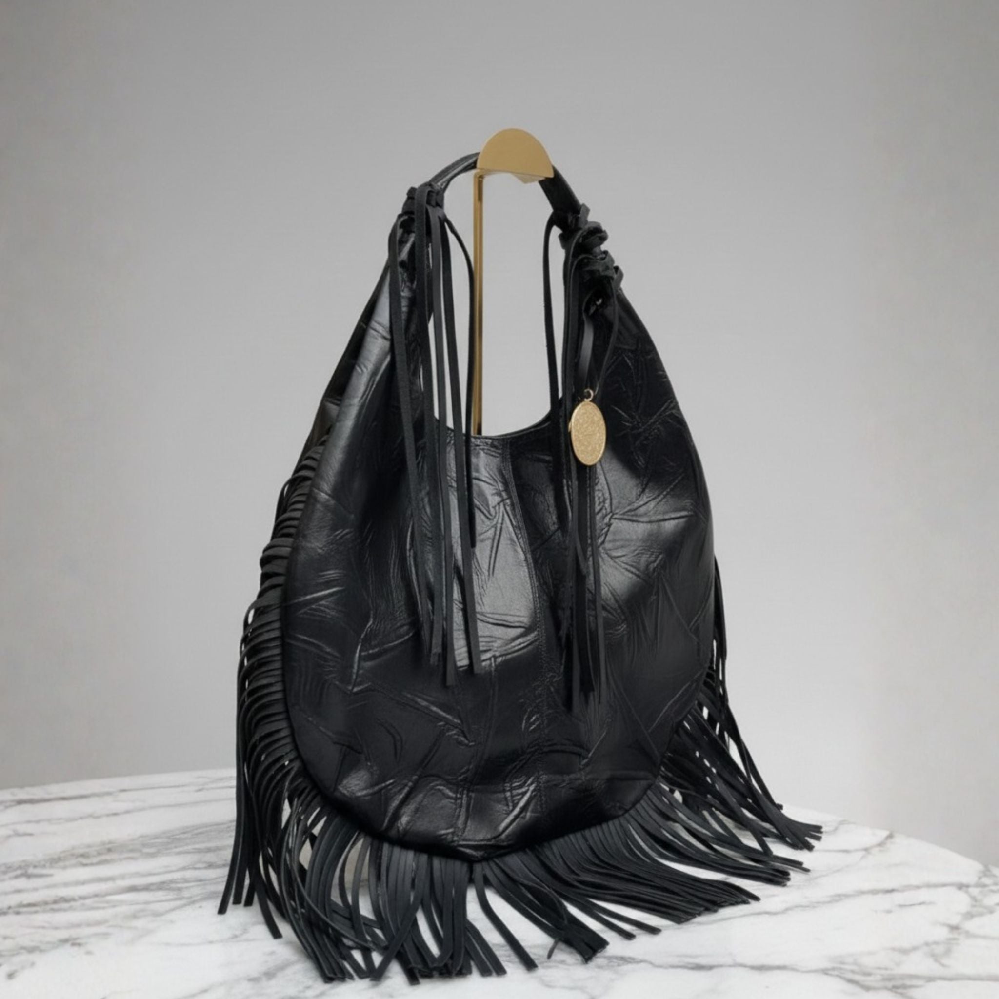PRE-ORDER ONLY: The Fringe Bag in Midnight Black By Carolina Crowley